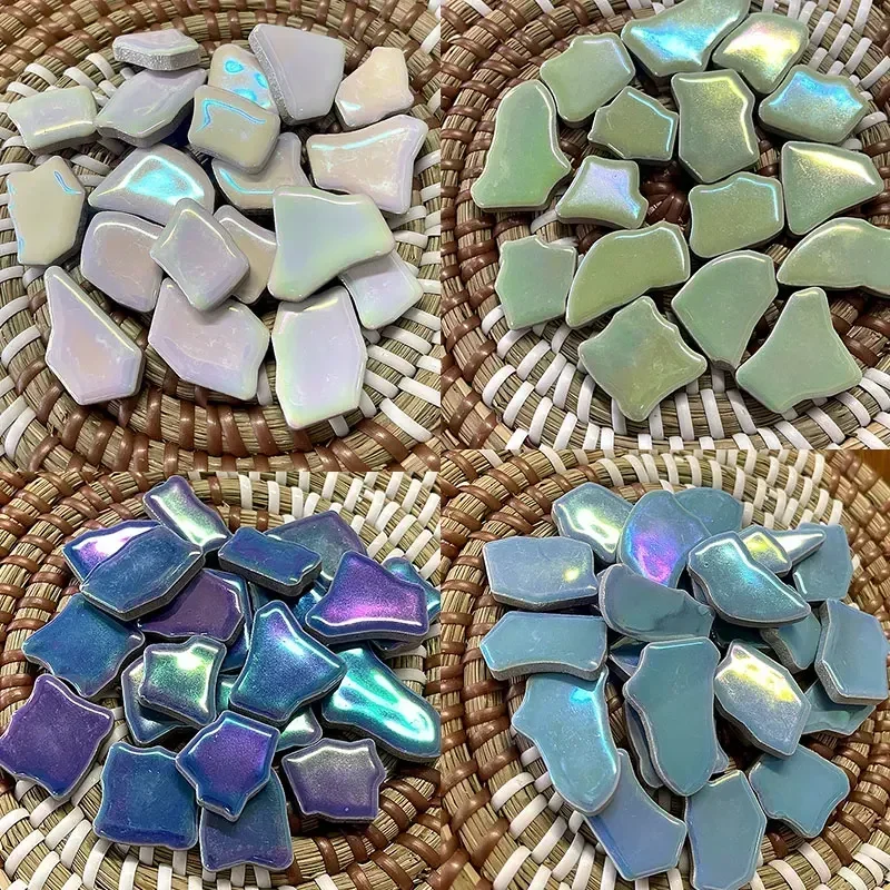 Ceramic Tile Blank - 100 グラム不規則なセラミックモザイクタイルマルチカラーモザイクピース DIY 作成石クラフト趣味芸術家の壁の装飾アルテ