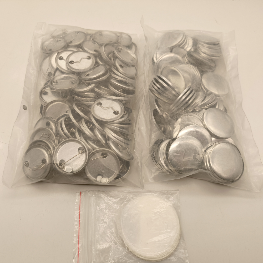 Button Badge Blank - 2022新素材25-58ミリメートル金属バックdiyバッジボタンピンブランク原料ピンボタンバッジ用品部品100個