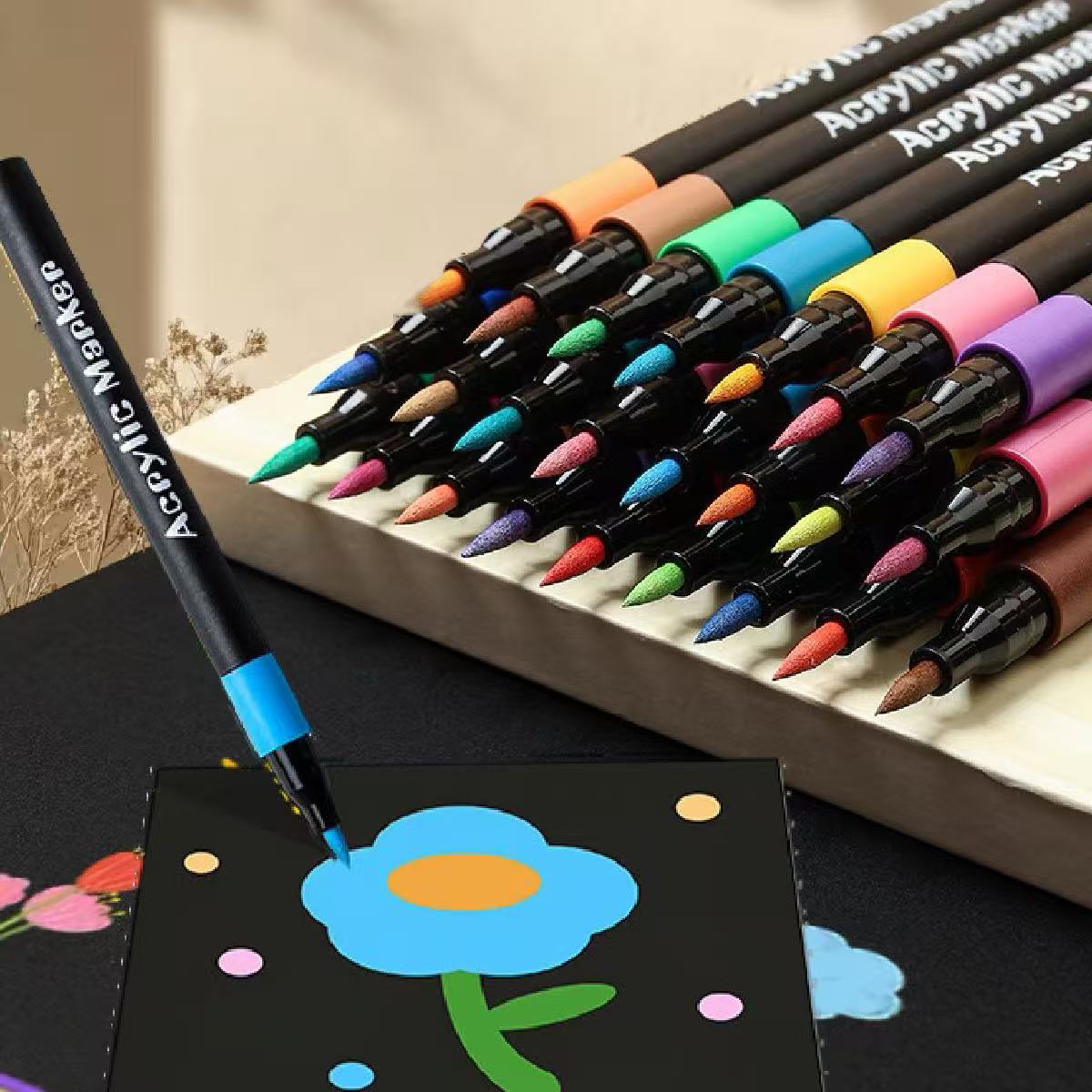 Copic Marker Classic - 12/24/36本入り ソフトブラシチップ アクリルマーカーペン 鮮やかな発色 液だれしないペイントマーカー キャンバス、石、ガラス、布、DIYクラフト用