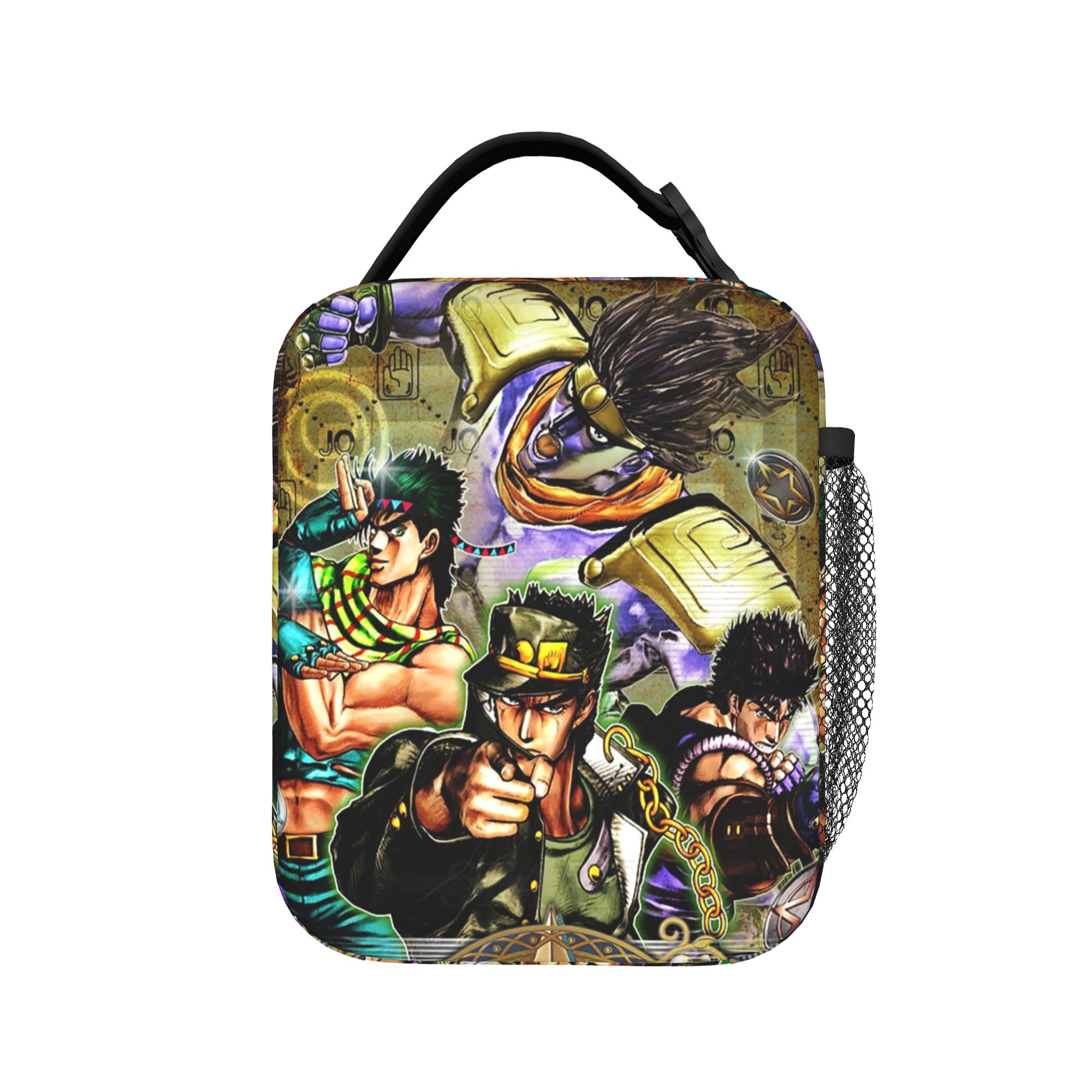 Tote Bag Sublimation - ジョースターファミリー奇妙な冒険ディオ断熱ランチバッグアニメジョジョランチコンテナバッグランチボックストートスクールフードハンドバッグ