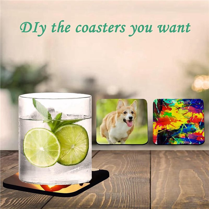 100個入り昇華ブランクカップコースター、4×4インチ昇華転 - Coaster Sublimation Blank のレビューと価格