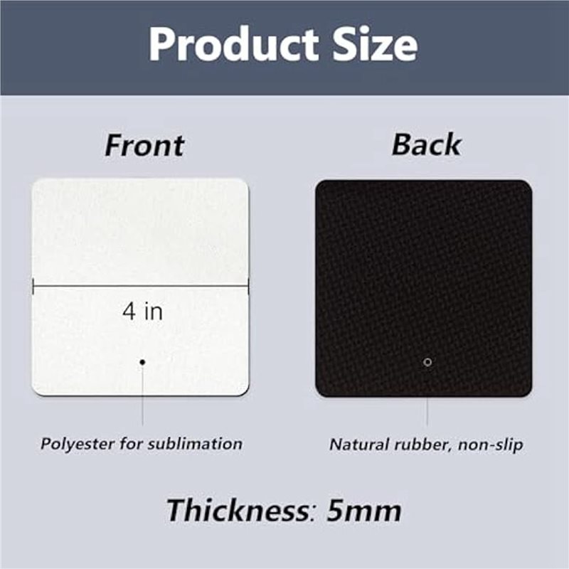 100個入り昇華ブランクカップコースター、4×4インチ昇華転 - Coaster Sublimation Blank のレビューと価格